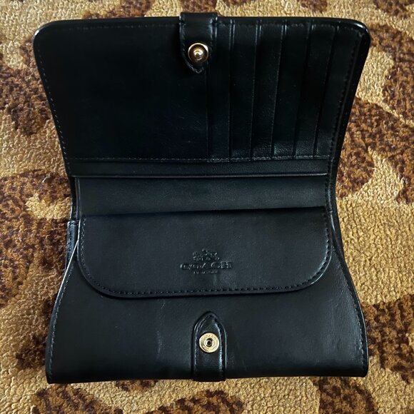 COACH Black Leather Wallet - Picture 2 of 3